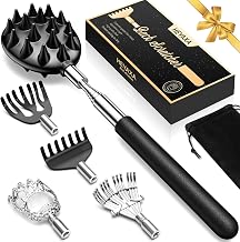 HEYAXA Telescoping Back Scratcher with 5 Detachable Heads,Dad Gifts for Men and Women, Practical Gifts for Father, Dad, Adults with Gift Box