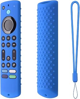 Hi Color Silicone Remote case for 6.2 Inch 2023 Fire TV Stick 4K Max 2nd/Fir TV Omni Series/FireTV 4-Series Remote,Toshiba/Insignia FirTV Remote Cover with Lanyard (Sky Blue)