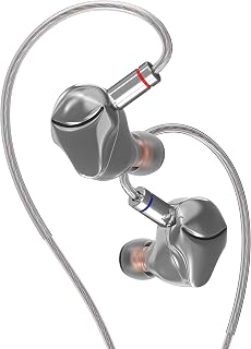 Hidizs MK10 ArcSonics in-Ear Monitors, 10mm SiC Diaphragm Dual-Magnetic Circuit Dual-Cavity Dynamique Driver, Zinc Alloy Armor Shell, 6 Sound Styles, Low Latency Gaming IEMs, 3.5 mm OFC Cable