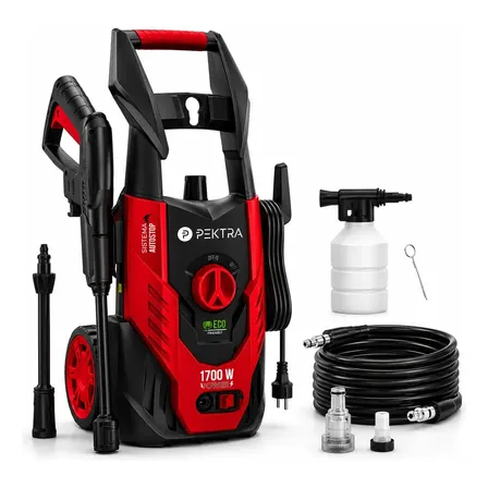 Hidrolavadora Pektra Pk100-1700 Alta Presi&oacute;n Con 110 Bar Rojo 50