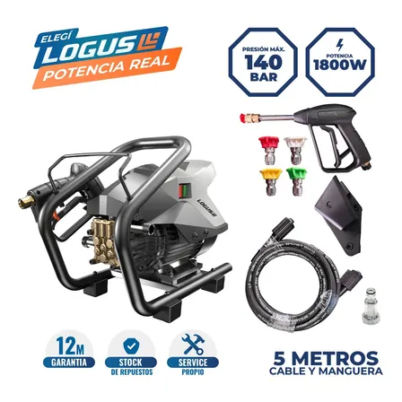 Hidrolavadora Profesional Logus 140 Bar 1800w Alta Presi&oacute;n
