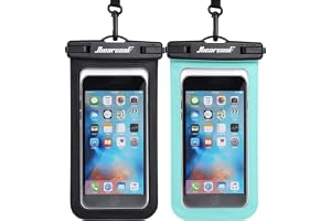 Hiearcool Waterproof Phone Pouch, IPX8 Waterproof Phone Case for iPhone 17/16/15/14 Pro Max, Cell Phone Dry Bag for Beach & Cruise Essentials, Touch Screen, Lanyard Included, 2 Pack (Fits Up to 8.9&rdquo;)
