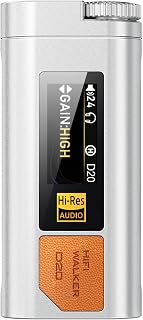 HIFI WALKER D20 DAC512 Portable Headphones Amplifier/DAC &ndash; USB Hi-Res Audio Dongle with 4.4mm Balanced & 3.5mm Output, ES9038Q2M + CT7601PR, Support PCM 768kHz/DSD512, CNC Aluminum, OLED Display