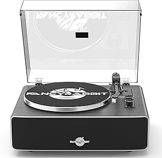 High-Fidelity Bluetooth Record Player with Speakers All-in-One Turntable for Vinyl Records Featuring AT-3600L Cartridge, Belt Drive, 2-Speed (33/45 RPM) Perfect for Music Lovers & Audiophiles