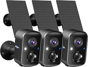 Hiseeu 4MP Solar Security Cameras Wireless Outdoor, 2.4G/5G Home WiFi, 3PCS