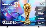 Hisense 55" Class E6SR Series Hi-QLED 4K UHD Smart Roku TV (55E6SR, 2026 Model) - Dolby Vision, Game Mode Plus, VRR, ALLM, DTS Virtual:X, Apple AirPlay, Compatible with Alexa and Google Assistant