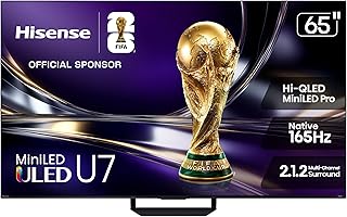 Hisense 65" U7 Mini-LED ULED 4K UHD Best Premium Gaming Smart Google TV (65U7SG, 2026 NEW) - Hi-QLED, Native 165Hz, VRR 330, HDR10+, Dolby Vision IQ &middot; Atmos, IMAX Enhanced, Anti-Reflection, 2.1.2 Ch