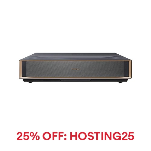 Hisense PT1 Ultra Short Throw Triple Laser Projector, 4K UHD Google TV 2500Lumen