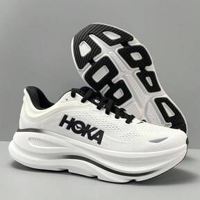 Hoka One One Bondi 9 Road Running Shoes, Breathable, Lightweight, Cushioned, Anti-Slip, Suitable For All Seasons, White  12% OFF