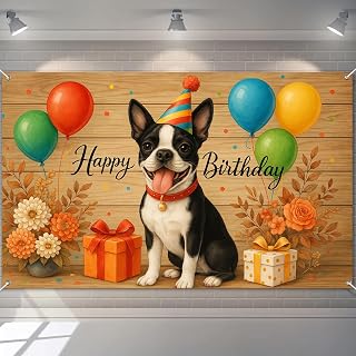 HOMETITUTE Dog Birthday Banner 71x43 Inch Pet Banner | Dog Themed Birthday Party Decorations Dog Party Decorations Backdrop Pet Themed Party Backdrop