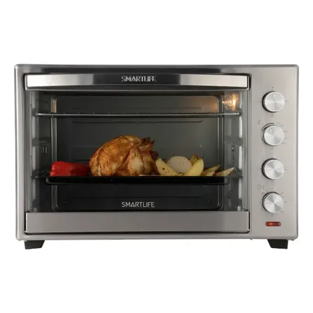 Horno El&eacute;ctrico Smartlife Conveccion Spiedo 50L 6 Funciones