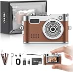 HOTU Keychain Camera, Mini Digital Camera 1080P HD with Flash Brown