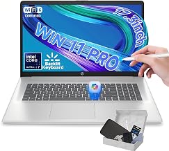 HP 17.3" Touchscreen Laptop, Intel 12-Core Ultra 7 255U (Up to 5.2GHz), 16GB DDR5, 1TB SSD, AI-Powered with 12 Tops NPU, Backlit KB, Copilot Key for Business, Windows 11 Pro, w/6 in 1 Accessories