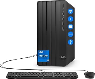 HP Desktop Computer Tower PC | Intel 6-Core i5-12500 | 32GB RAM + 1TB PCIe SSD | Complete Setup with WiFi, Bluetooth, Keyboard & Mouse | Windows 11 Home| Ideal for Home Office, Business & Student