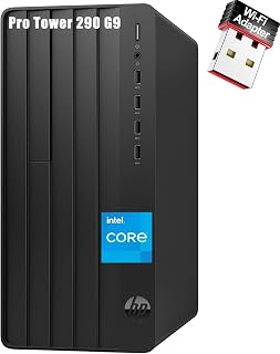 HP Desktop Computer Tower PC, Intel Quad-Core I3-13100 (3.4GHz), 16GB RAM, 256GB PCIe SSD, WiFi Adapter, VGA, HDMI, RJ-45, Mouse Included, Windows 11 Home, Ideal for Home Office, Business & Student