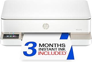 HP Envy 6155 Wireless All-in-One Color Inkjet Printer, Print, Scan, Copy, Duplex Printing Best-for-Home, 3 Month Trial of Instant Ink Included, AI-Capable (C2WR7A) Portobello