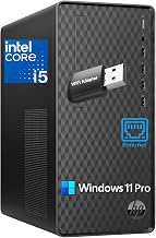 HP Pavilion Desktop Computer, Intel Core i5-10400, 16GB DDR4, 512GB SSD | Compact Design Desktop Computer for Business Daily use, Wired Keyboard & Mouse, Triple Display Supported, Windows 11 Pro