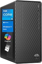 HP Pavilion Desktop Computer, Tower PC with Intel Core i5-10400, AI-Ready | 16GB DDR4 RAM, 256GB PCIe SSD, for Home use, Web Browsing, Photo Editing, Copilot AI, Wired Keyboard & Mouse Included