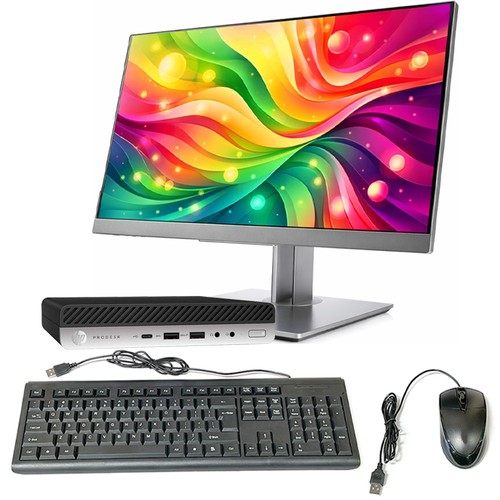HP Windows 11 Pro Desktop i5 Computer Micro Up To 27" LCD 32GB RAM 1TB SSD Wi-Fi