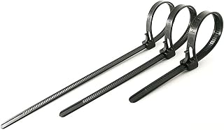 HS Reusable Zip Ties Assorted 6 8 10 Inch (200 Pack) Releasable Nylon Cable Zip Ties 50 Lbs Tensile Strength,Thick Reusable Wire Ties Outdoor Indoor Purpose