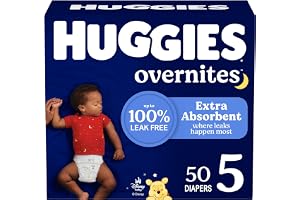 Huggies Overnites Size 5 Overnight Diapers (27+ lbs), 50 Ct, Packaging May Vary