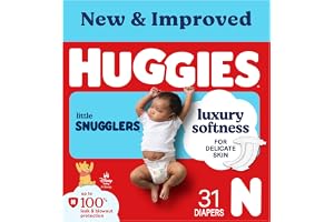 Huggies Size Newborn Diapers, Little Snugglers Baby Diapers, Size Newborn (up to 10 lbs), 31 Count, Packaging May Vary