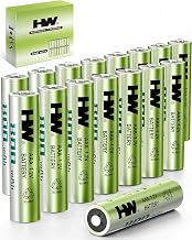 HW Rechargeable AAA Batteries 16-Pack, NiMH, 800mAh, 1.2V