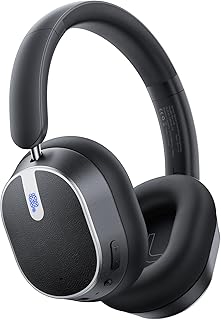 Hybrid Active Noise Cancelling Headphones, Bluetooth 6.0 Wireless Headphones Over Ear Headset with 120H Playtime, Hi-Res Audio, 5-ENC Mic, 35dB ANC Headphone Transparency Mode for Travel Black M