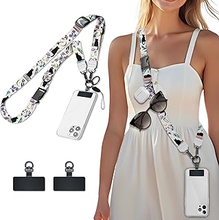 Icycay Phone Lanyard Crossbody Strap Neck Adjustable Teacher Women Cat Book | for Cell Phone Case Keys ID Badges, Anti Theft, Multifuctional, Cute Phone Holder, Travel Hiking Essential Accessories, Gifts