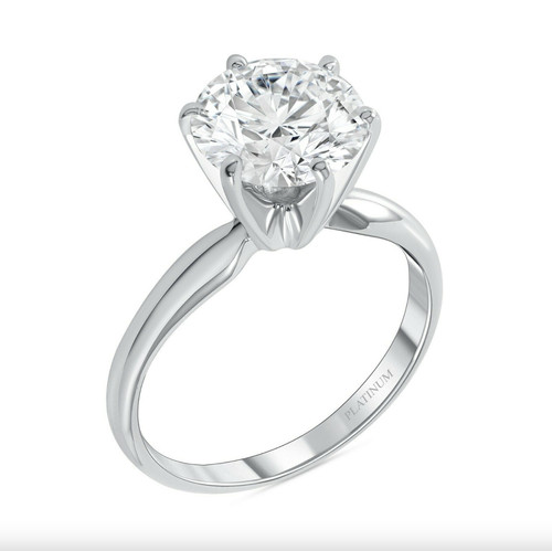 IGI E/VVS 1.25 Ct RoundLab Created Grown Diamond Engagement Ring 950 Platinum