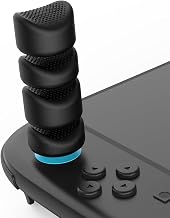 IINE Thumbstick Grip Caps for Switch 2 &ndash; 4 Pack Precision Analog Stick Covers with Dual Height Options (3mm/0.12in & 7mm/0.28in) &ndash; Ergonomic Anti-Slip Silicone Switch Accessories (Black)