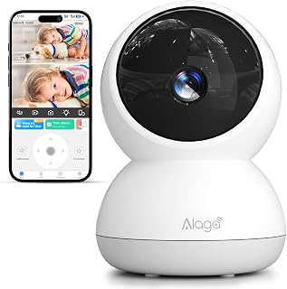 Indoor Camera, 3K HD Indoor Security Camera, 360&deg; Pan/Tilt Pet Camera, 2-Way Audio, Siren, Night Vision, Baby/Pet Monitor with Phone App 2.4G and 5G WiFi, Compatible Alexa and Google Assistant