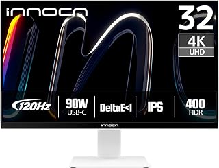 INNOCN 32" 4K 120Hz / FHD 240Hz HDR400 USB-C 90W Monitor for MacBook/Mac mini - 16:9 IPS, DeltaE＜1, DP1.4, HDMI 2.1, Pivot Stand, CB32U1