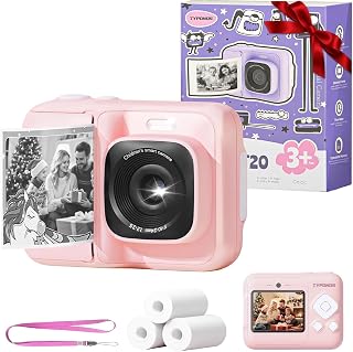 Instant Print Kids Camera, 1080P HD Video Digital Camera, Pink