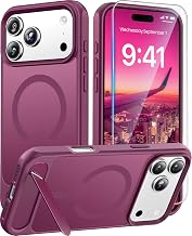 for iPhone 18 Pro Max Case/iPhone 17 Pro Max Case with Stand, Plum