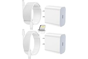 iPhone Charger Fast Charging 2 Pack Type C Wall Charger Block with 2 Pack [6FT&10FT] Long USB C to Lightning Cable for iPhone 14/13/12/12 Pro Max/11/Xs Max/XR/X,AirPods Pro