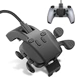 IWGAME Back Paddles for PS-5 Controller, Plug and Play 4 Programmable Back Buttons, Support Turbo/ Remap/Macros/Controller Button Swap Functions, Compatible with PS-5 Console/PC/MAC, 7.2FT Wired USB Cable (Black, 7.2ft Cable)