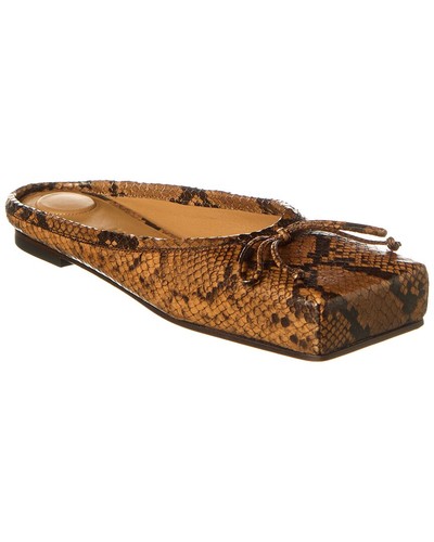 Jacquemus Snake-Embossed Leather Ballet Flat Women's