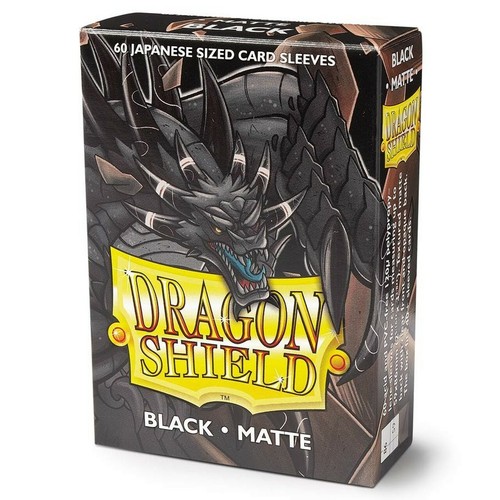 Japanese Matte Black Case Display Dragon Shield Sleeves - 10x 60 ct Packs