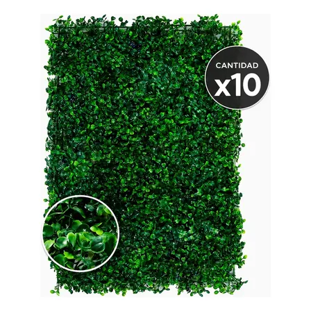Jard&iacute;n Vertical Panel Artificial 60x40cm Pack X10 Premium Verde