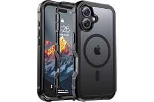 jaroco Magnetic for iPhone 16 Case, [Compatible with MagSafe][Military Grade Drop Protection][Heavy Duty Protection][Non-Slip][Shockproof] 2-Layer Durable Bumper Phone Case 6.1''-Black