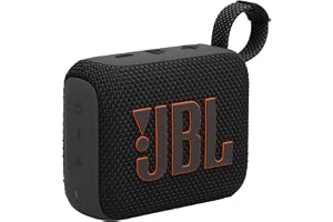 JBL Go 4 - Ultra-Portable, Waterproof and Dustproof Bluetooth Speaker, Big JBL Pro Sound with Punchy bass, 7-Hour Built-in Battery, Made in Part with Recycled Materials (Black)