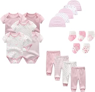 JELYLOVE Unisex 19 Pack Baby Boy Girl Layette Sets Infant Boy Girl Clothes | newborn essentials set,unisex,easy to mix & match,everyday wear,easy diaper changes,perfect for new parents