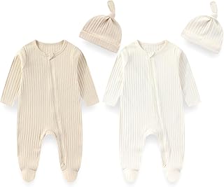 JELYLOVE Unisex Baby Boy Girl Footies Sets Cotton Long Sleeve Infant Rompers 0-12Months Babies' Outfits