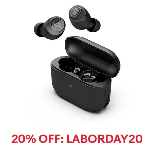 JLab Go POP+ True Wireless Bluetooth Earbuds, In-Ear Headphones, Refurbished