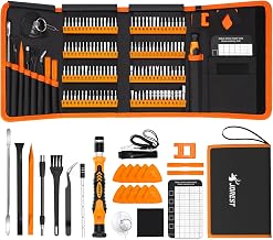 JOREST 145 in 1 Precision Screwdriver Set, Professional Repair Tool Kit for Electronics, Laptop, iPhone, PC, MacBook, Nintendo, Xbox, PS5, with Anti Static Wrist Strap, Ideal Gifts for Men