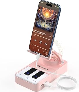 JTEMAN Cell Phone Stand with Bluetooth Speaker and Charging Stand,Piano Keys Design,Music Lovers & Teacher Gifts,Birthday Gifts for Men Women Dad Mom,Cool Tech Gadgets-White