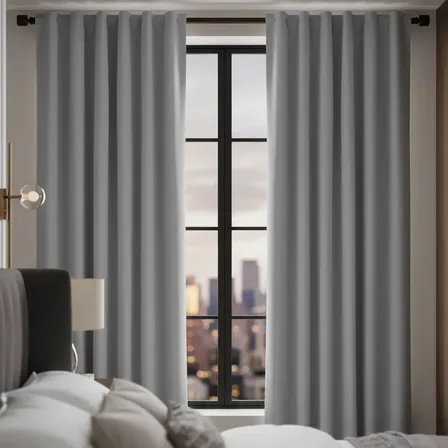 Juego Cortinas Blackout Textil Vinilico 2,10x1,40 M 2 Pa&ntilde;os