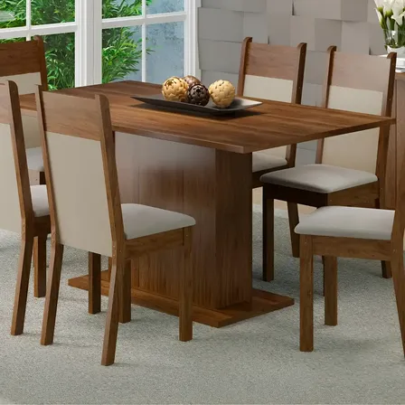 Juego de comedor Lousiana Madesa Conjunto Mesa de comedor con 6 sillas