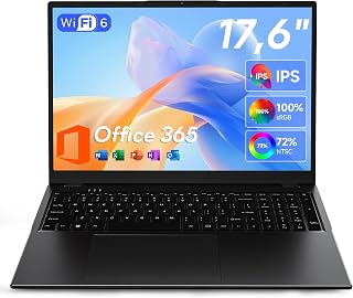 jumper 17.6 Inch Laptop with Office 365, N95 CPU,16GB RAM 1TB SSD+128GB Storage,100% sRGB FHD Display,Windows 11, Backlit Keyboard, WiFi-6,7000mAh, DC Fast-Charging,Laptops for Students and Business